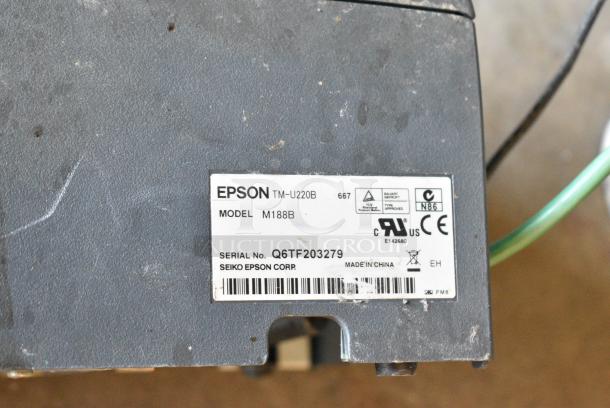 Posiflex KS-6715G POS Monitor w/ Epson M188B Receipt Printer and Metal Cash Drawer. - Image 4 of 9