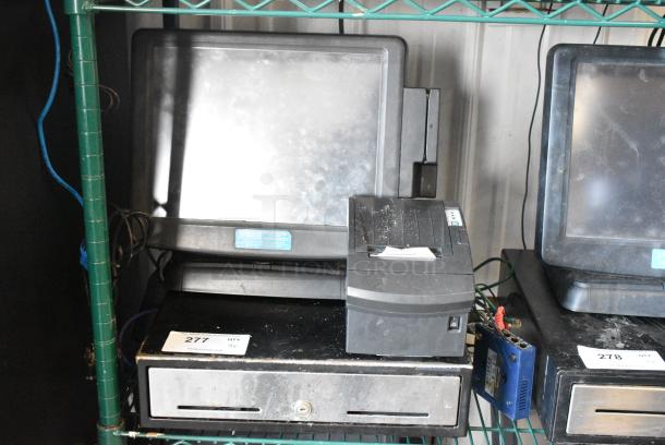 Posiflex KS-6715G POS Monitor w/ Bixolon Receipt Printer and Metal Cash Drawer. - Image 1 of 8