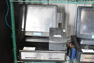 Posiflex KS-6715G POS Monitor w/ Bixolon Receipt Printer and Metal Cash Drawer.