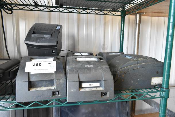 7 Receipt Printers Including 2 Bixolon SRP-350, 2 Epson M188B, Epson M244A. 7 Times Your Bid! - Image 1 of 10
