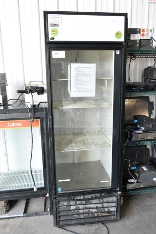 True GDM-23 Metal Commercial Single Door Reach In Cooler Merchandiser. 115 Volts, 1 Phase. Tested and Working!