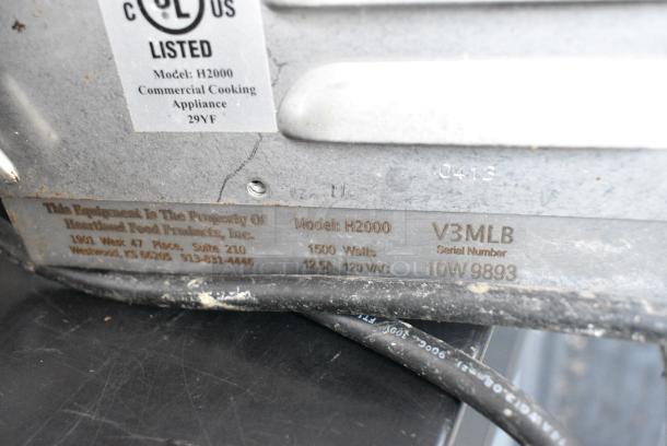 H2000 Metal Commercial Countertop Waffle Maker. 120 Volts, 1 Phase. Tested and Working! - Image 5 of 5