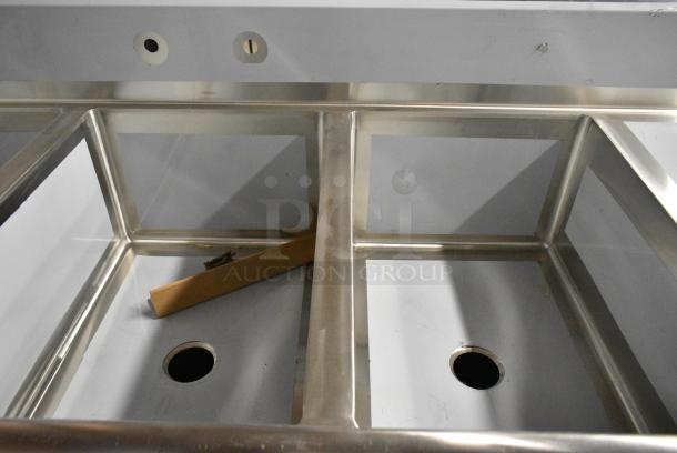 BRAND NEW SCRATCH AND DENT! Regency 600S32030224 Stainless Steel 3 Bay Sink w/ Dual Drain Boards. No Legs. - Image 3 of 8