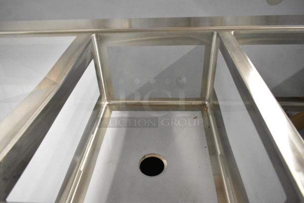 BRAND NEW SCRATCH AND DENT! Regency 600S32030224 Stainless Steel 3 Bay Sink w/ Dual Drain Boards. No Legs. - Image 4 of 8