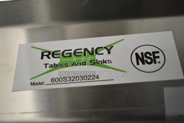 BRAND NEW SCRATCH AND DENT! Regency 600S32030224 Stainless Steel 3 Bay Sink w/ Dual Drain Boards. No Legs. - Image 3 of 3