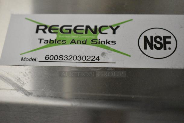 BRAND NEW SCRATCH AND DENT! Regency 600S32030224 Stainless Steel 3 Bay Sink w/ Dual Drain Boards. No Legs. - Image 3 of 3
