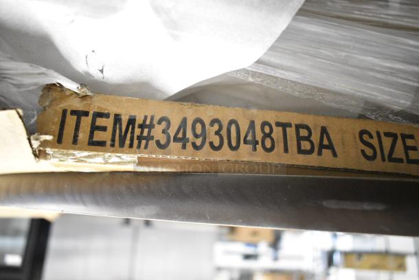 13 BRAND NEW SCRATCH AND DENT! Items Including 4 Steelton 109RACKECON 20 Pan End Load Bun / Sheet Pan Rack - Unassembled, 3493048TBA Lancaster Table & Seating 30" x 48" Rectangular Reversible White Birch / Ash Laminated Table Top, 2 Regency 600WS1884HD Regency 16 Gauge Stainless Steel 18" x 84" Heavy Duty Wall Shelf, 600AKR72R Keg Rack. 13 Times Your Bid! May Be Missing Pieces. - Image 7 of 13