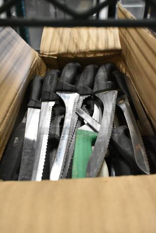75 SHARPENED Stainless Steel Knives Including Bread Knife. 75 Times Your Bid!