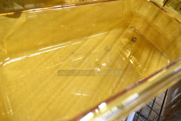 4 BRAND NEW! Carlisle Poly Amber Colored Drop In Bins. 4 Times Your Bid! - Image 3 of 4