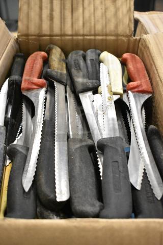 75 SHARPENED Stainless Steel Knives Including Bread Knife. 75 Times Your Bid!