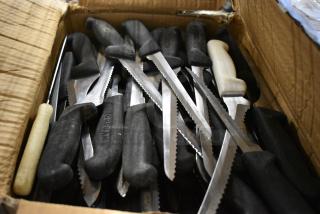100 SHARPENED Stainless Steel Knives Including Bread Knife. 100 Times Your Bid!