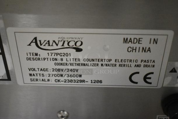 BRAND NEW SCRATCH AND DENT! Avantco 177PC201 2.1 Gallon / 8 Liter Electric Countertop Pasta Cooker / Rethermalizer. 208/240 Votls, 1 Phase. - Image 8 of 10