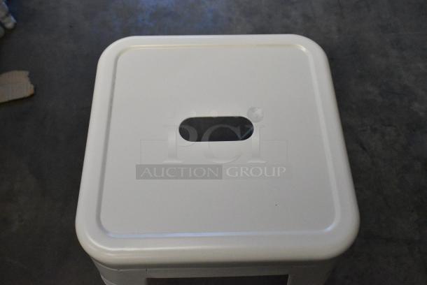 50 BRAND NEW SCRATCH AND DENT! Lancaster Table & Seating Alloy Series White Outdoor Backless Barstool. 50 Times Your Bid! - Image 4 of 5