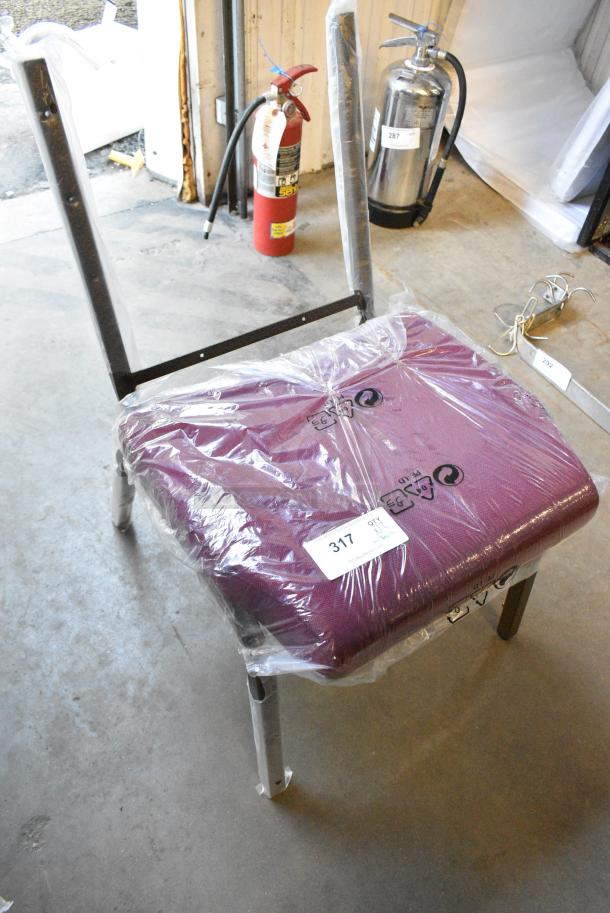 12 BRAND NEW SCRATCH AND DENT! Lancaster Table & Seating Chair with Burgundy Fabric. Comes w/ Backrests But Need to Be Attached. 12 Times Your Bid! - Image 2 of 7