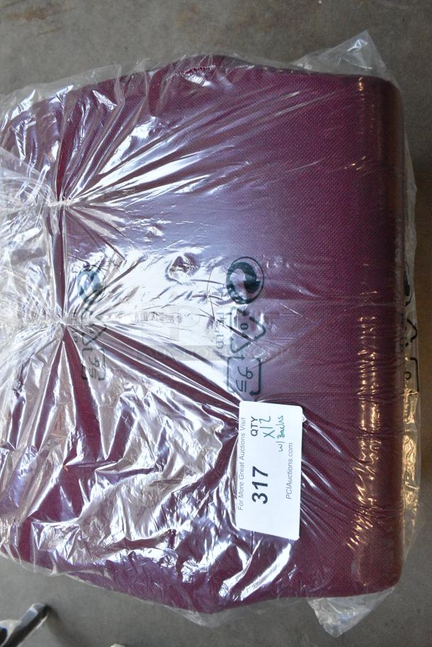 12 BRAND NEW SCRATCH AND DENT! Lancaster Table & Seating Chair with Burgundy Fabric. Comes w/ Backrests But Need to Be Attached. 12 Times Your Bid! - Image 4 of 7