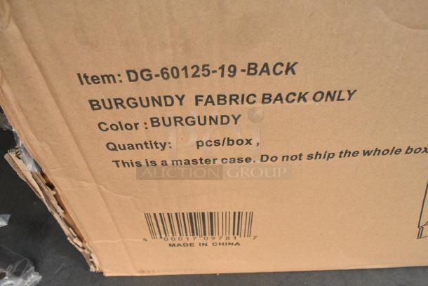 12 BRAND NEW SCRATCH AND DENT! Lancaster Table & Seating Chair with Burgundy Fabric. Comes w/ Backrests But Need to Be Attached. 12 Times Your Bid! - Image 6 of 7