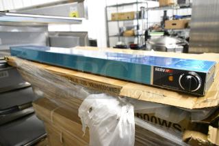 4 BRAND NEW SCRATCH AND DENT! ServIt 423SWI48CP 48" High Wattage Strip Warmer with Adjustable Infinite Controls and Cord. 120 Volts, 1 Phase. 4 Times Your Bid!