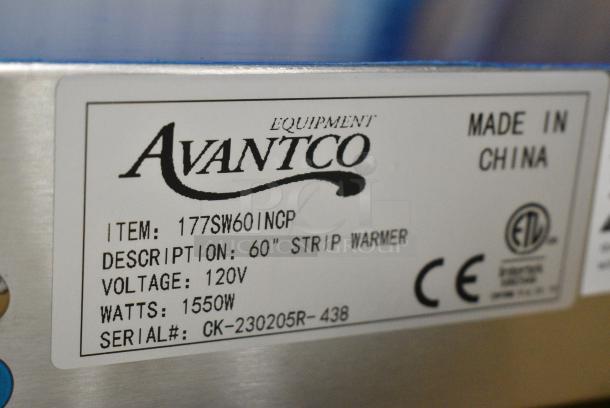 4 BRAND NEW SCRATCH AND DENT! Avantco 177SW60INCP 60" Strip Warmer with Adjustable Infinite Control and Cord. 120 Volts, 1 Phase. 4 Times Your Bid! - Image 6 of 10