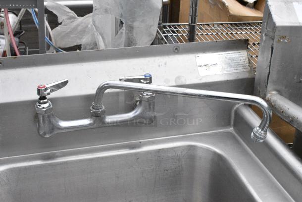Stainless Steel Single Bay Sink w/ Faucet and Handles. - Image 4 of 6