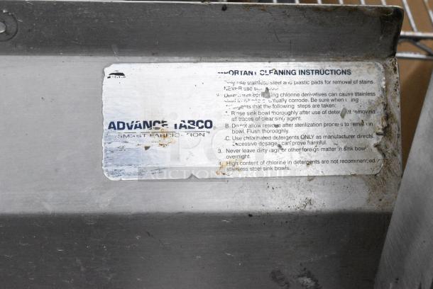 Stainless Steel Single Bay Sink w/ Faucet and Handles. - Image 6 of 6