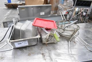 ALL ONE MONEY! Lot of Stainless Steel Drop In Bins and Baskets.