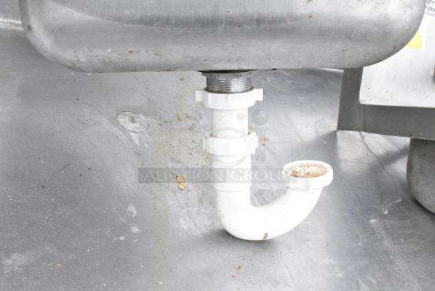 Stainless Steel Single Bay Wall Mount Sink w/ Faucet and Handles. - Image 2 of 5