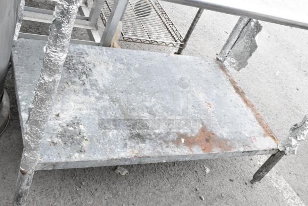 Stainless Steel Table w/ Back Splash and Metal Under Shelf. - Image 3 of 4