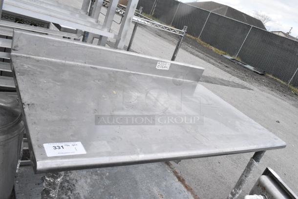 Stainless Steel Table w/ Back Splash and Metal Under Shelf. - Image 4 of 4