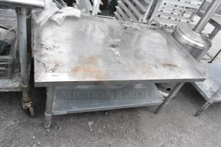 Stainless Steel Equipment Stand w/ Metal Under Shelf.
