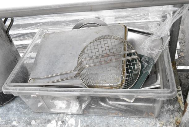 Stainless Steel Table w/ Contents and Under Shelf on Commercial Casters. - Image 5 of 7