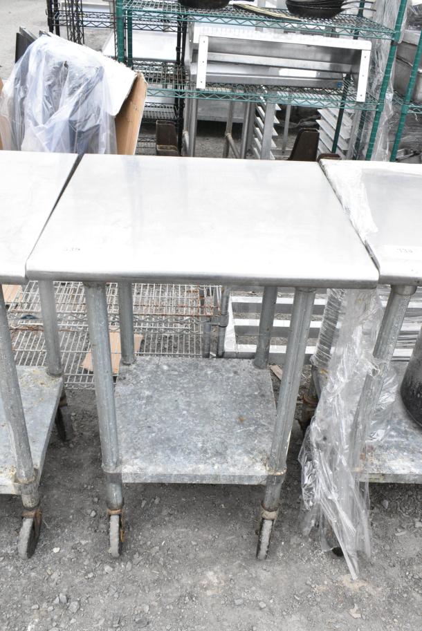 Stainless Steel Table w/ Contents and Under Shelf on Commercial Casters. - Image 1 of 6