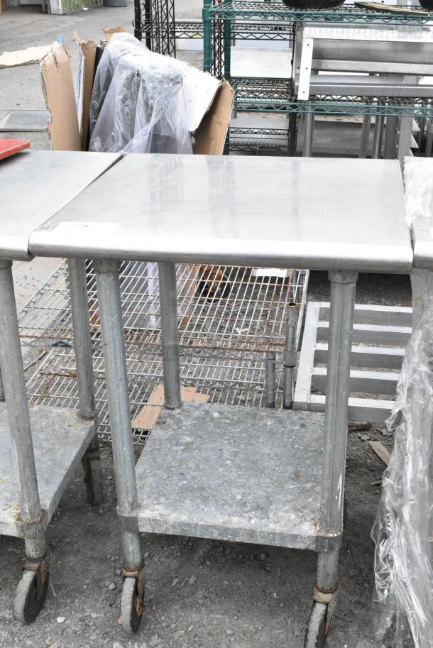 Stainless Steel Table w/ Contents and Under Shelf on Commercial Casters. - Image 5 of 6