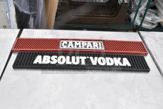 2 Bar Mats; Campari and Absolut Vodka. 2 Times Your Bid!