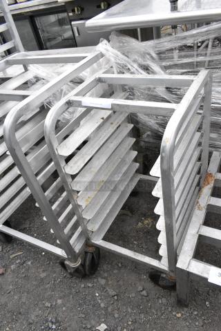 Metal Pan Transport Rack on Commercial Casters.