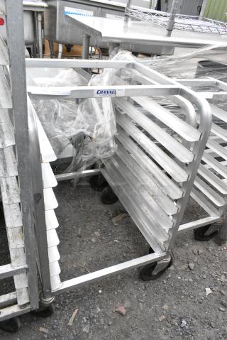 Metal Pan Transport Rack on Commercial Casters.