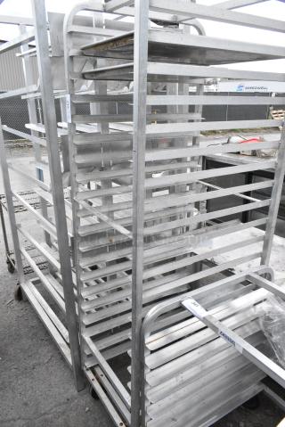 Metal Pan Transport Rack on Commercial Casters.