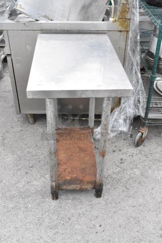 Stainless Steel Table w/ Metal Under Shelf.