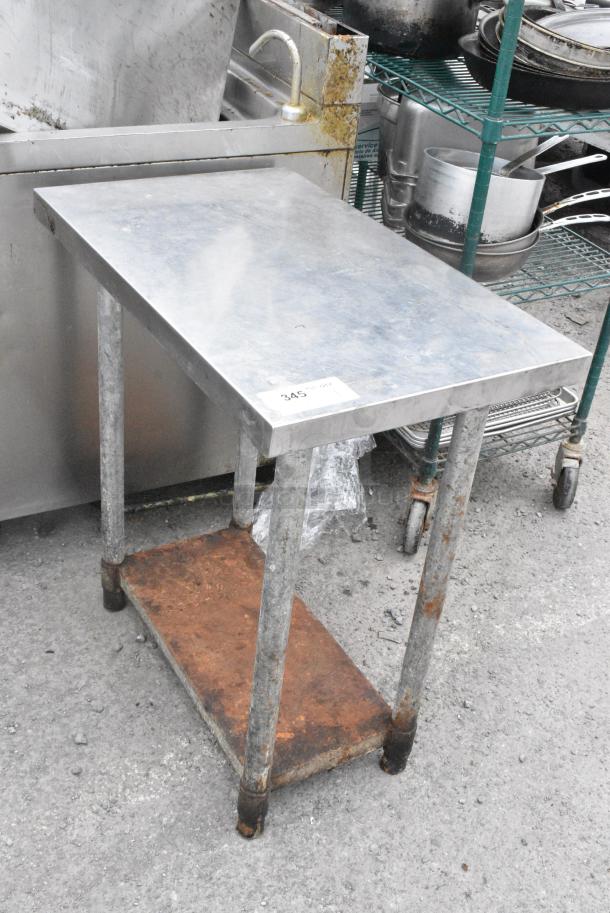 Stainless Steel Table w/ Metal Under Shelf. - Image 3 of 5