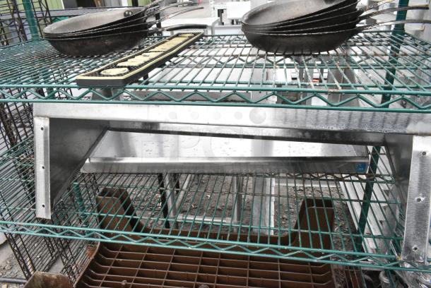 Green Finish 6 Tier Wire Shelving Unit on Commercial Casters w/ Contents Including Poly Dunnage Rack and Shelf. BUYER MUST DISMANTLE. PCI CANNOT DISMANTLE FOR SHIPPING. PLEASE CONSIDER FREIGHT CHARGES. - Image 9 of 10