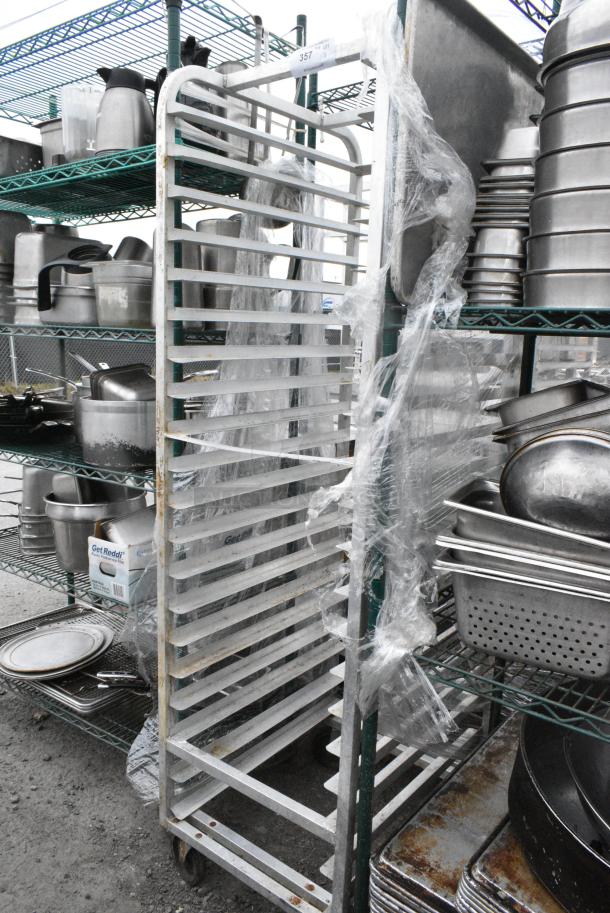 Metal Commercial Pan Transport Rack on Commercial Casters. - Image 1 of 5