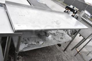 Stainless Steel Table w/ Metal Under Shelf.