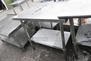 Stainless Steel Table w/ Metal Under Shelf.