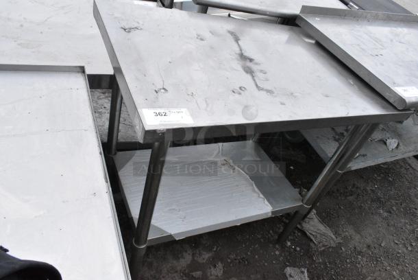 Stainless Steel Table w/ Metal Under Shelf. - Image 2 of 4