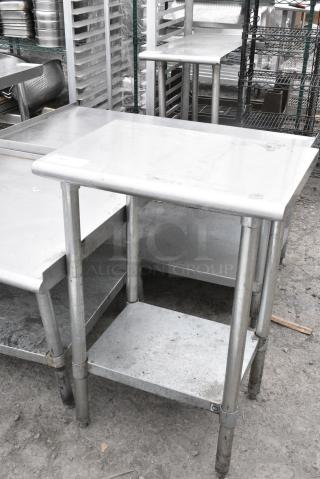 Stainless Steel Table w/ Metal Under Shelf.