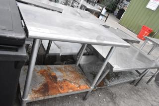 Stainless Steel Table w/ Metal Under Shelf.