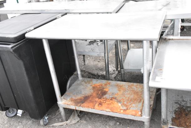Stainless Steel Table w/ Metal Under Shelf. - Image 2 of 4