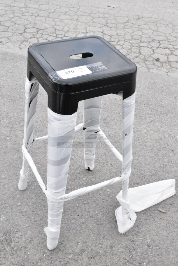3 BRAND NEW SCRATCH AND DENT! Black Metal Tolix Style Bar Height Stools. 3 Times Your Bid! - Image 3 of 5