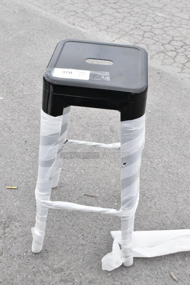 3 BRAND NEW SCRATCH AND DENT! Black Metal Tolix Style Bar Height Stools. 3 Times Your Bid! - Image 4 of 5