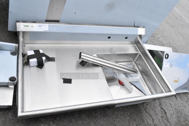 BRAND NEW SCRATCH AND DENT! Regency 600UDT50R 50" 16-Gauge Stainless Steel Soiled / Dirty Undercounter Dishtable - Right Drainboard - Image 1 of 6