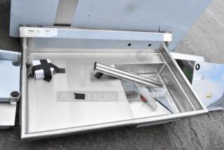 BRAND NEW SCRATCH AND DENT! Regency 600UDT50R 50" 16-Gauge Stainless Steel Soiled / Dirty Undercounter Dishtable - Right Drainboard
